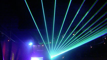 Laser-Lichtshow.