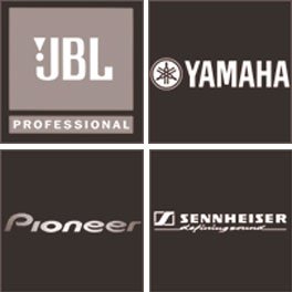 Soundsystemhersteller-Logos.