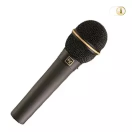 Schwarzes Electro-Voice N/D357 Mikrofon für die weiblichen Stimmen.