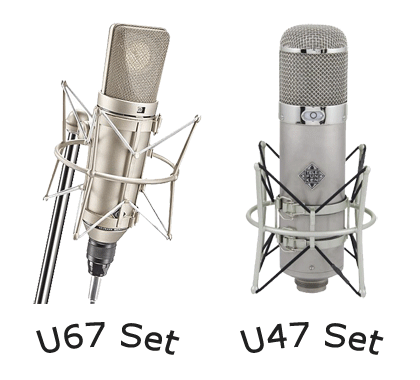 Mikrofon U67 von Neumann und Mikrofon U47 von Neumann mieten.