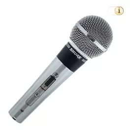 Silbernes dynamisches Mikrofon von Shure. Shure 565SD mit Schalter.