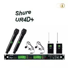 Shure UR4D+ Doppelempfänger mit Zubehör mieten.